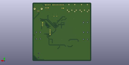 Bottom view of the PCB